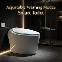 Toilette intelligente en céramique conviviale avec pression d'eau réglable, séchage à chaud et double canalisation pour projets de villas modernes