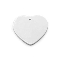 Nouveau pendentif en forme de coeur en céramique de Noël personnalisé ornement blanc pendentif en céramique de sublimation thermique