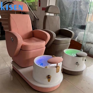 Trendy Customize Red Grey Blue White Luxury Modern Pedicure Chair Recliner with Foot Spa Massage for Beauty Nail Salon - Product Image 1