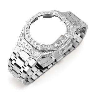 Mod Kit <span class=keywords><strong>GA2100</strong></span> Lunette Métallique pour Casi G Shoc-k Modification Mod Kit Caoutchouc avec Montre en Acier Star Diamond Case Strap g Shoc-k - Product Image 6