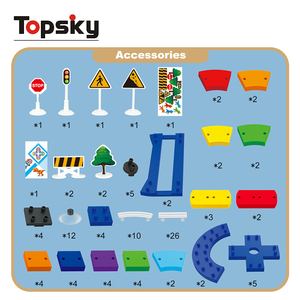 Dessin animé bricolage assembler dinosaure blocs de construction éducatif course piste Rail voiture ensemble lumière en plastique piste fente jouets - Product Image 2