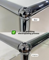 Meubles de salon modulaires en acier inoxydable, pliables, sans soudure, amovibles, avec billes filetées 1:1