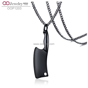 Ciondolo a Forma di Coltello da <span class=keywords><strong>Cucina</strong></span> Gotico con o Senza Catena, Gioiello da Cuoco o Macellaio - Product Image 3