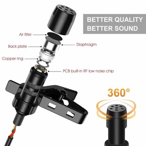 Loa Khuếch Đại Mini Cầm Tay Kẹp Cà Vạt Mini Micrô Có Dây 1.5M/3M Micrô Góc Phải 90 Độ/Thẳng 3.5Mm - Product Image 3