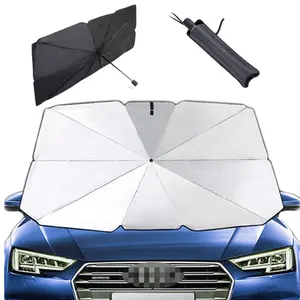 Yüksek kaliteli üretici gizlilik, Polyester kumaş reddi Uv engelleme ön pencere araba güneş gölge kapak şemsiye Suv/