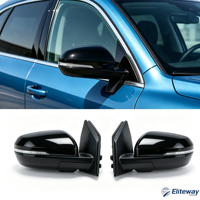 Rétroviseur latéral rabattable électriquement BY pour Ford Edge 2019-2021, chauffant, avec clignotant, éclairage de zone de recul, détection d'angle mort et fonction mémoire