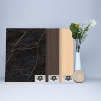 Panneau MDF mélaminé de luxe à grain de pierre, haute densité, texture marbre, ignifuge, résistant à l'humidité, décoratif pour cuisine et salle de bain