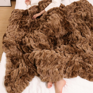 Mới Đến Chất Lượng Hàng Đầu Bán Hàng Nóng Giá Bán Buôn 100% <span class=keywords><strong>Polyester</strong></span> Dệt Kim Nhung Nâu Chăn Cho Bệnh Viện - Product Image 3