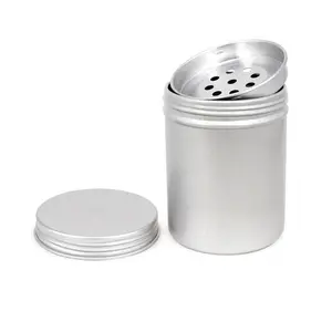 4oz 6oz timah kelas makanan dapat penyimpanan kustom kemasan timah untuk rempah-rempah aluminium Jar untuk lada bubuk