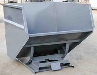 Bac à déchets industriel à basculement automatique de 1,5 mètre cube en acier pour chariot élévateur