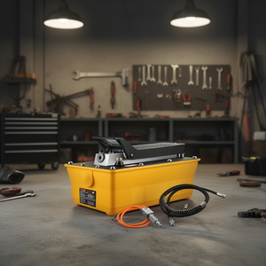 Pompe hydraulique pneumatique Vevor 10000 Psi, réservoir de 0,6 gallon, pompe à pied pour usage en atelier - Product Image 2