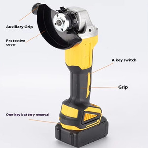 Máy mài góc 125mm đáng tin cậy Máy mài góc điện 18V Máy mài góc không dây có thể sạc lại cho gỗ, xây và kim loại - Product Image 4