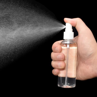 Vaporisateur cosmétique de 50ml, flacon à pompe ronde, en plastique, Pet