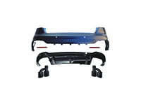 Pare-chocs arrière noir pour Audi A4 Upgrade RS4 ABT 2017-2020 Body Kit PP Material