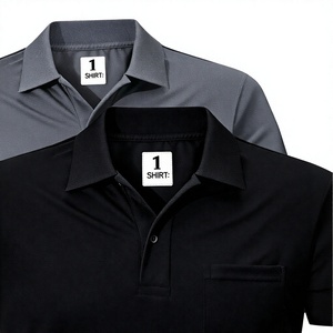 Camisetas de Golf de Punto con Bolsillo Antiarrugas, Personalizadas con Logotipo, de Fábrica, para Verano, Camisetas Lisas, Servicio OEM, Uniformes para Empresas, para Hombre - Product Image 2