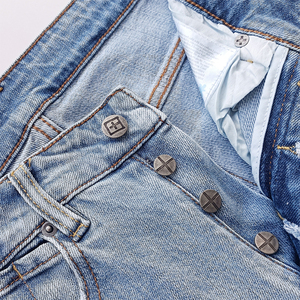 <span class=keywords><strong>Pantaloni</strong></span> stile Jeans Jeans Ksubing di alta qualità <span class=keywords><strong>Slim</strong></span> Fit medio dritti effetto baffi da <span class=keywords><strong>uomo</strong></span> - Product Image 4