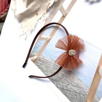 Nouveau serre-tête coréen en perles avec oreilles de chat, super féerique, en maille avec zircon, pour petite fille, bandeau pour bébé, coiffe