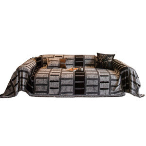 Weaving Language Retro Style <b>Sofa</b> <b>Cover</b> Chenille Full Coverage Modular <b>Sofa</b> Slipcover All Season Use - Product Image 5