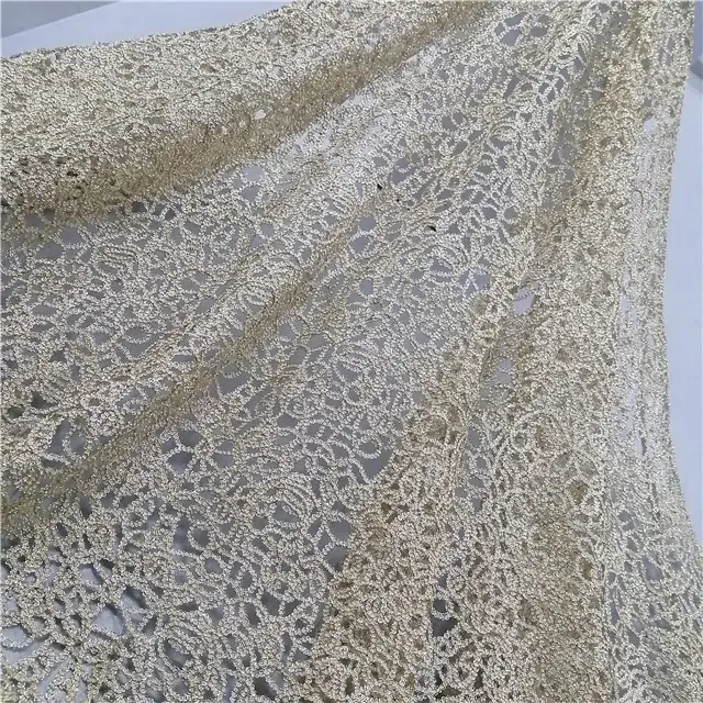 african lace fabrics high quality cord guipure lace 2023 cord new design gold lace trim