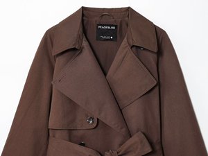 Manteau <span class=keywords><strong>court</strong></span> chic rétro pour femme, nouvelle collection 2026, style décontracté, avec ceinture décorative, coupe <span class=keywords><strong>trench</strong></span> à manches longues. - Product Image 3