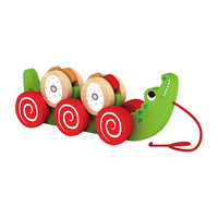 Juguetes de Cuerda para Niños, Carrito de Empujar con Forma de Cocodrilo de Dibujos Animados, Venta al Por Mayor
