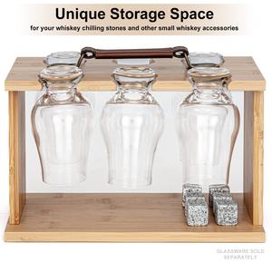 Soporte de secado de cristalería de bambú, soporte para vidrio de whisky, estante de madera, compatible con vasos de whisky <span class=keywords><strong>Glencairn</strong></span> - Product Image 2