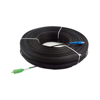 Kabel penghubung kabel, pra-konektor luar ruangan G657A1 100M 150M 200M SC APC UPC konektor serat optik Drop