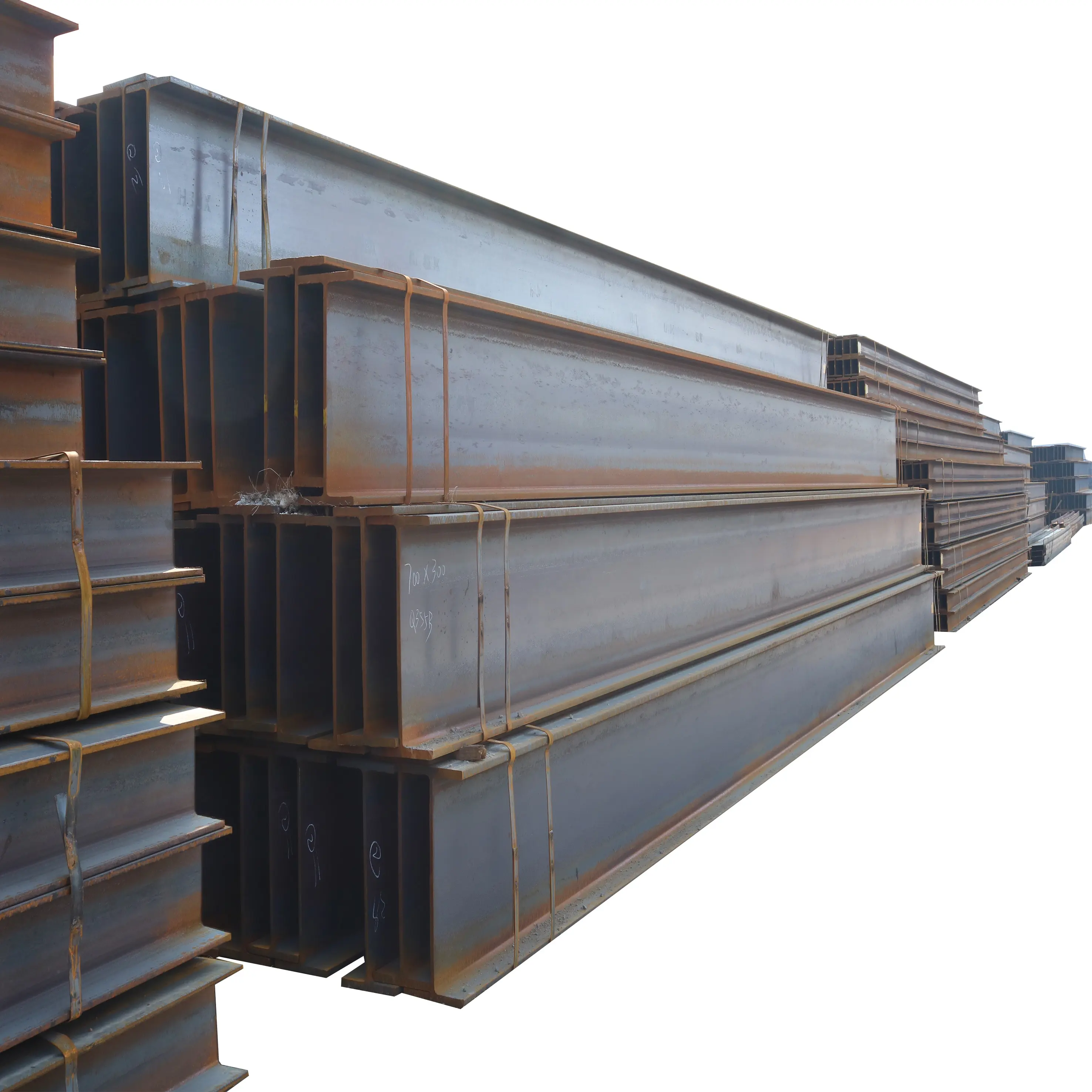 Standart boyut yapısal h-kirişler yapı çelik yapı inşaat için H kiriş çelik yapılar