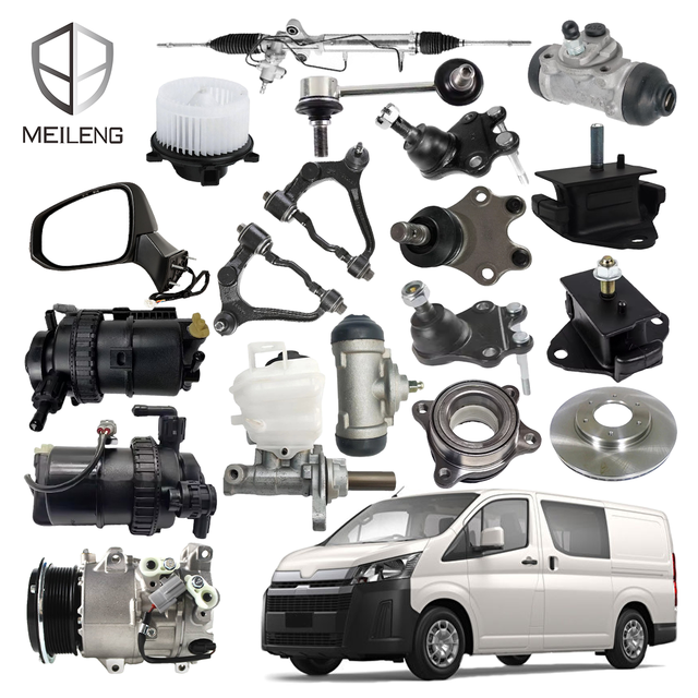 MEILENG Wholesale Car Chassis Parts for Toyota Hiace Van Control Arm Side Mirror Brake Disc Alternator Steering Gear Bearing