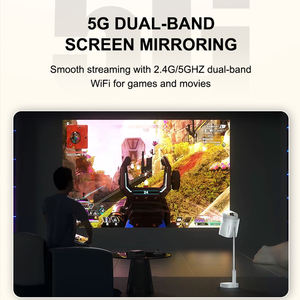 Proyector inteligente Pro 4K Android 13 con 5G y wifi, altavoz <span class=keywords><strong>independiente</strong></span> con elevador oculto, enfoque automático, LCD portátil para <span class=keywords><strong>cine</strong></span> en casa, 1 unidad - Product Image 5