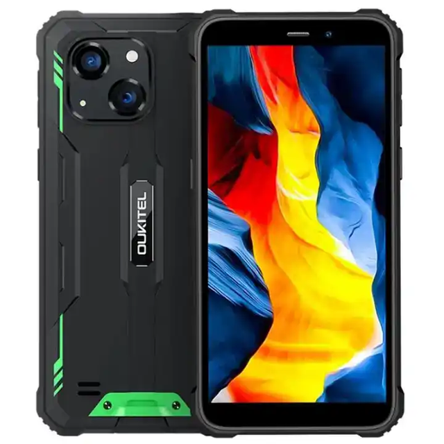WP32 Rugged Android 13 Smartphone 5.93 Inch FHD Display 4GB+128GB 5MP 20MP Camera 5800mAh IP68 Waterproof Dual SIM Phone
