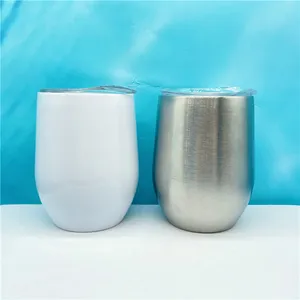 Tazas de huevo en blanco de sublimación térmica de 350ml Aislamiento 304 taza de café de agua caliente de acero inoxidable de doble pared para impresión