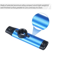 Aluminum Alloy Kazoo Woodwind Instrument Musical Instrument Kazoo for Beginners Blue