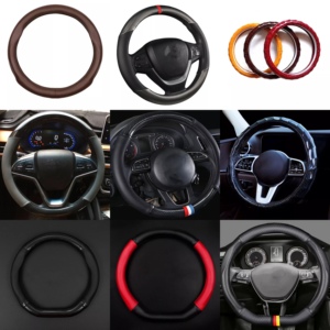 Accessoires de voiture populaires fibre cuir daim couverture de <span class=keywords><strong>volant</strong></span> de voiture de sport - Product Image 5