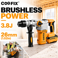 Marteau perforateur rotatif sans fil COOFIX 20V, sans balais, SDS Plus, 3.8J, 26mm, 0-950 tr/min, 4.0Ah, perceuse sans balais