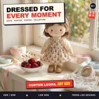 Fabricant de vêtements pour poupées personnalisées, vêtements pour poupées articulées / jouets en peluche / figurines robotiques, toutes formes sur mesure OEM