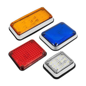 <b>LED</b> Strobe Light 12V-24V 115x96mm Red/Blue/White/Amber Emergency Warning Surface Mount Light for Ambulance <b>Fire</b> Truck Vehicle - Product Image 1