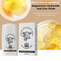 Fabricant de pâte naturelle nourrie à l'herbe sans aluminium saveur organique dissolvant de sueur hydratant soin du suif de boeuf déodorant bâton