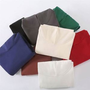 Wholesale High Quality Streetwear 500gsm Luxury Hoodies Custom Logo Fleece Sweatsuit Oversized <b>Drop</b> Shoulder Hoodie for Men - Product Image 2