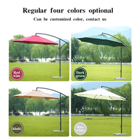 Parasol de jardin en toile de soleil imperméable en fer pour restaurant en plein air, parasol suspendu en forme de banane pour jardin, plage, cour, salle de sport