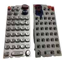 Keypad Karet Silikon Berlapis PU dengan Cetak Sablon dan Pil Karbon Konduktif untuk Remote Kontrol