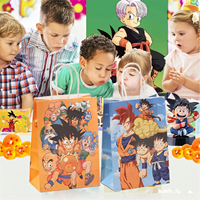 Sacs à cadeaux Dragon pour les fournitures de fête d'anniversaire, sacs à cadeaux Son Goku pour les décorations de fête d'anniversaire pour enfants de dessins animés