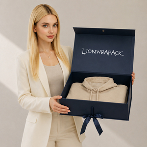 Lionwrapack Scatola Regalo di Lusso Personalizzata con Nastro, Confezione Pieghevole per Abbigliamento, Scatola Premium Personalizzata per Vestiti - Product Image 2