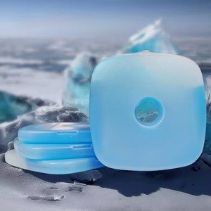 Boîte à lunch pliable et réutilisable avec chaîne du froid pour le transport quotidien Conservation des aliments avec stockage de cristaux de glace pour les pique-niques et le camping - Product Image 1