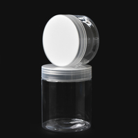 Ventes en gros de pots en plastique transparent PET pour crème et lotion avec bouchon à vis 50 ml/100 ml Logo personnalisé pour les soins de la peau Stockage alimentaire