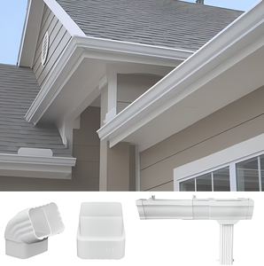 Gouttière moderne légère en <span class=keywords><strong>PVC</strong></span> Tuyaux de descente Toiture <span class=keywords><strong>carrée</strong></span> Système de drainage des eaux de pluie Matériaux de construction en plastique pour bâtiments - Product Image 2