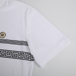 <span class=keywords><strong>Polo</strong></span> <span class=keywords><strong>blanc</strong></span> à <span class=keywords><strong>manches</strong></span> <span class=keywords><strong>courtes</strong></span> pour hommes accepte les <span class=keywords><strong>manches</strong></span> <span class=keywords><strong>courtes</strong></span> à la mode simple pour hommes personnalisés - Product Image 4