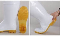Bottes de pluie courtes imperméables en PVC pour hommes, idéales pour la pêche et l'industrie alimentaire, à prix abordable, pour la vente en gros