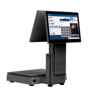 Balance de pesée 5g/30KG double écran tactile impression d'étiquette de reçu caisse POS AI Balance pour Fruits légumes OEM - Product Image 1