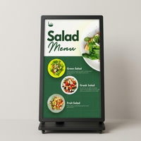 Kiosque publicitaire extérieur pour restaurant, étanche IP65, support au sol portable, écran LCD haute luminosité, signalisation numérique de menu
